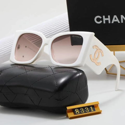 6-color fashion double C letter temple polarized sunglasses