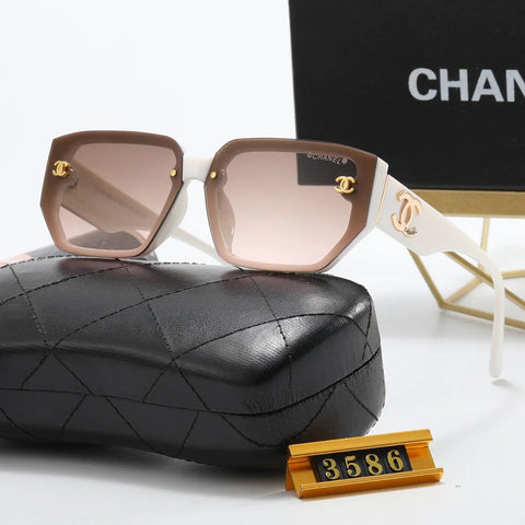 5-Color Fashion CC Letter Temple Polarized Sunglasses