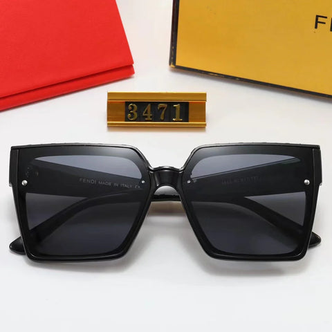 8-color fashion double F letter LOGO temple polarized sunglasses