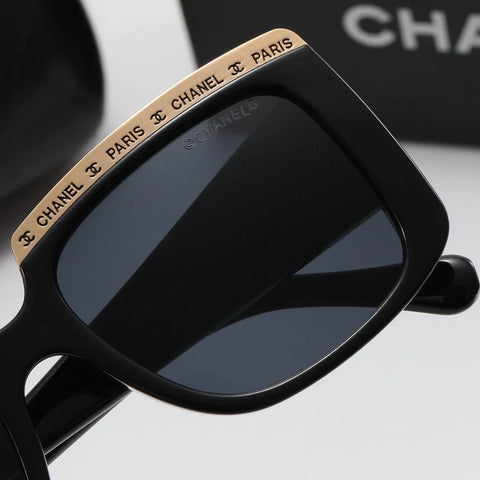 4 color fashion double C letter eyebrow polarized sunglasses