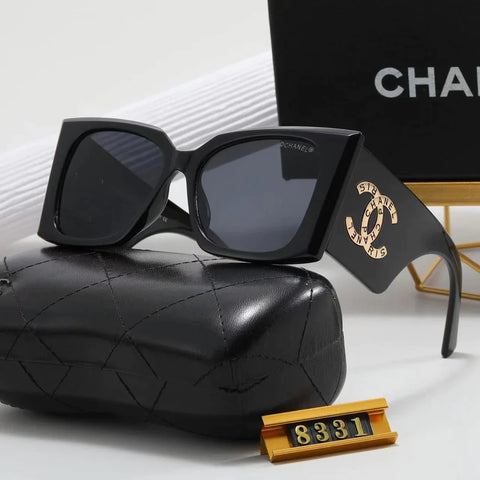 6-color fashion double C letter temple polarized sunglasses