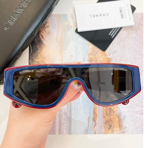 6-color fashion double C letter temple polarized sunglasses