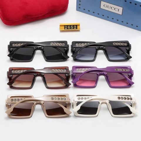 6-color fashion GG letter temple sunglasses polarized glasses