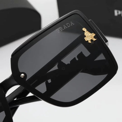 6-color human-shaped LOGO letter hollow temple polarized sunglasses