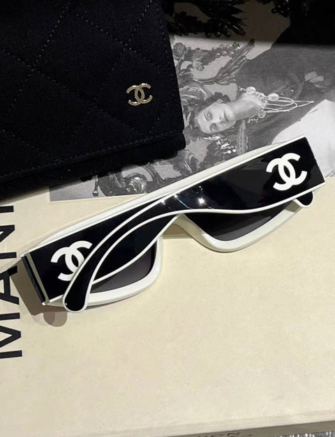 6-color fashion double C letter temple polarized sunglasses