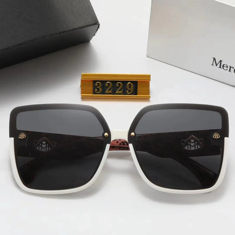 5-color fashion herringbone LOGO temple polarized sunglasses