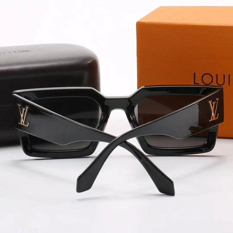 5-color fashion four-leaf clover letter temple sunglasses