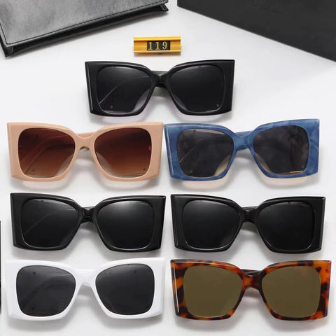 7-color stylish SY letter temple polarized sunglasses