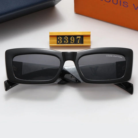 4 color luxury printed large letter polarized sunglasses