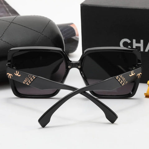 5-color stylish CC letter temple sunglasses