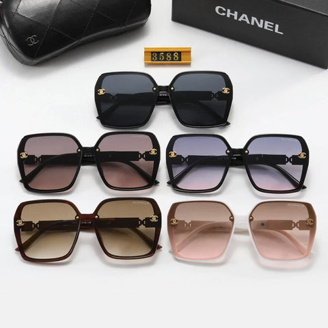 5-Color Fashion CC Printed Letter Polarized Sunglasses