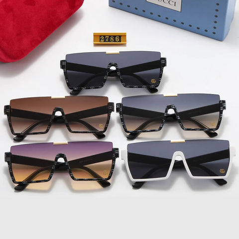 5 Colors One Piece Double G Printed Polarized Sunglasses