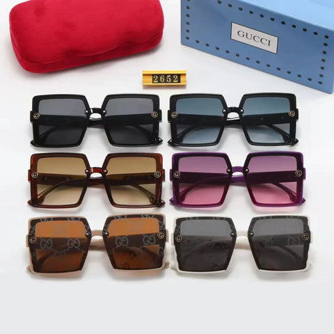 6-color fashion GG letter temple sunglasses polarized glasses