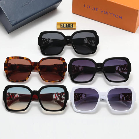 5 colors simple oval letter stitching polarized sunglasses