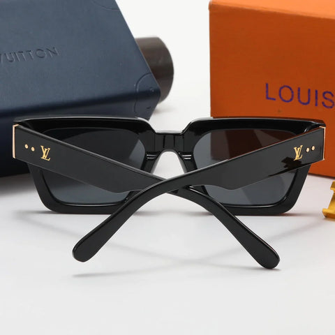 4 colors simple square letter polarized sunglasses