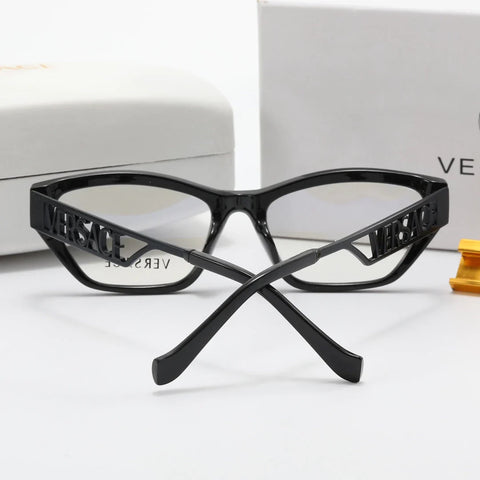 6 color simple hollow letter temple flat glasses