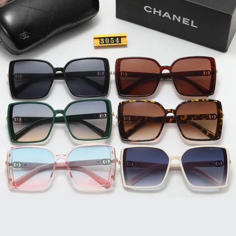 6 Colors Fashion Double C Rhinestone Temple Polarized Sunglasses