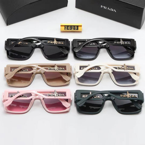 6-color human-shaped LOGO letter hollow temple polarized sunglasses