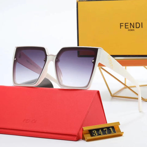 8-color fashion double F letter LOGO temple polarized sunglasses