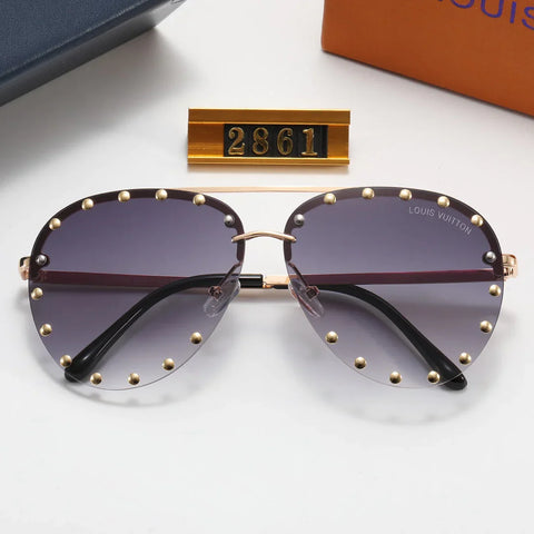 6 Colors Fashion Printed Willow Letters Polarized Sunglasses