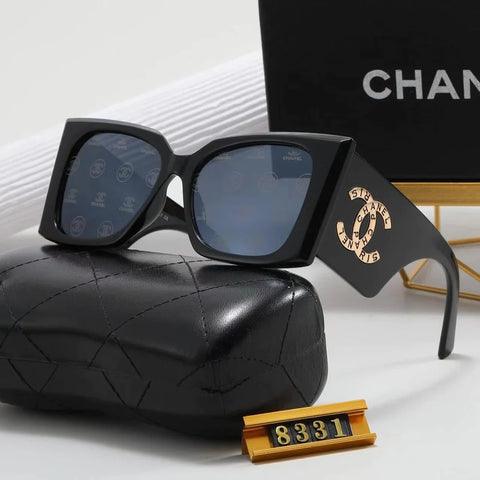 6-color fashion double C letter temple polarized sunglasses