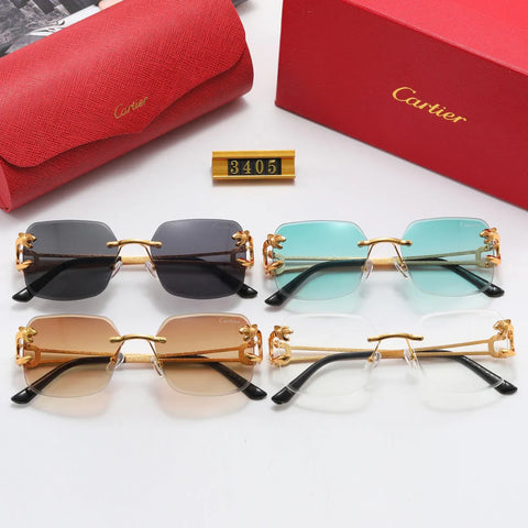 4 color fashion leopard frame polarized sunglasses