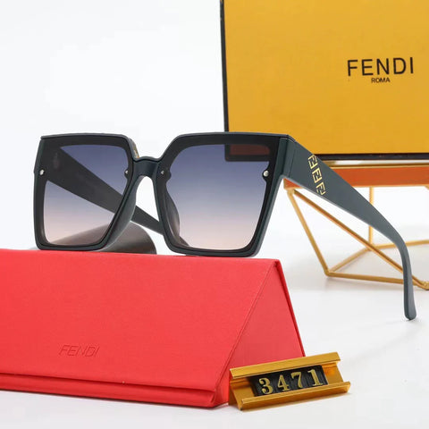 8-color fashion double F letter LOGO temple polarized sunglasses