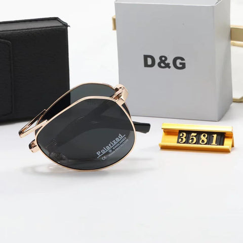 3-color fashion letter folding box sunglasses polarizer