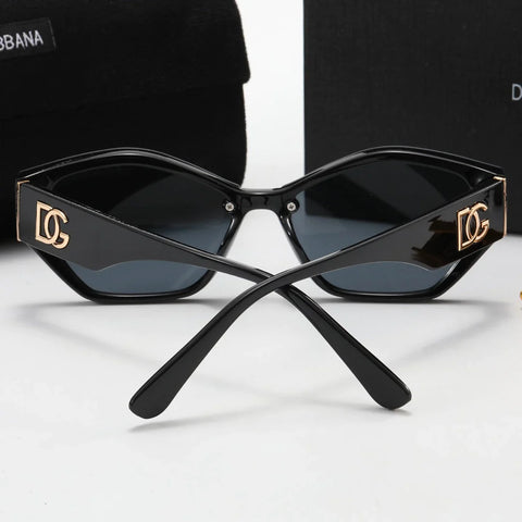 5-color fashion D letter hexagonal rhombus frame sunglasses