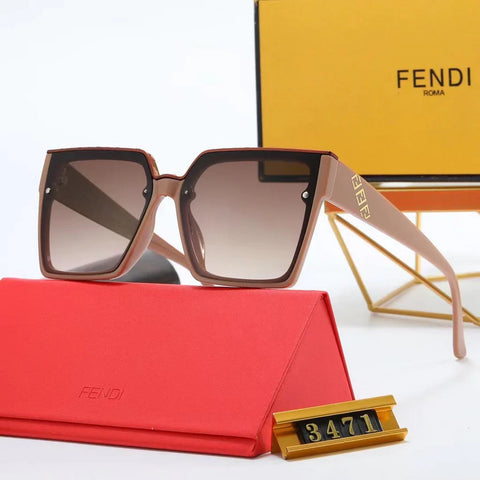 8-color fashion double F letter LOGO temple polarized sunglasses