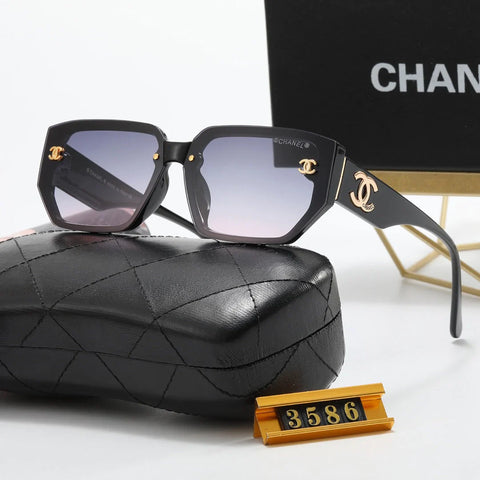 5-Color Fashion CC Letter Temple Polarized Sunglasses