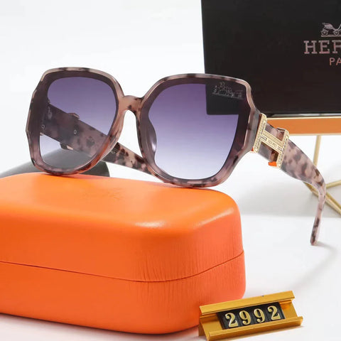 6-color stylish H letter temple polarized sunglasses