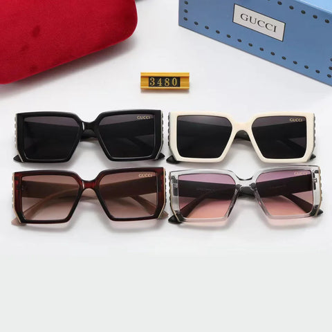 4-color fashion double G printing graffiti polarized sunglasses