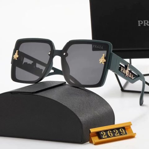 6-color human-shaped LOGO letter hollow temple polarized sunglasses