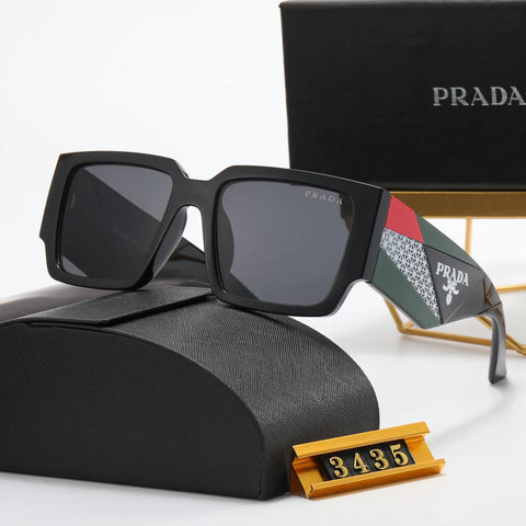 4 color square triangle British alphabet polarized sunglasses