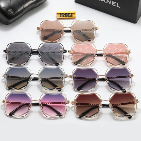 7 Colors Fashion Print Irregular Lens Polarized Sunglasses