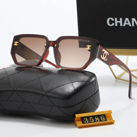 5-Color Fashion CC Letter Temple Polarized Sunglasses