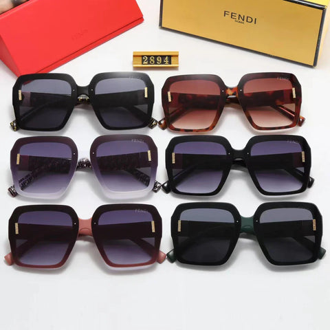 5-color fashion double F pattern printed sunglasses