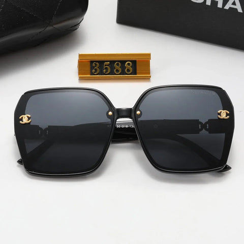 5-Color Fashion CC Printed Letter Polarized Sunglasses