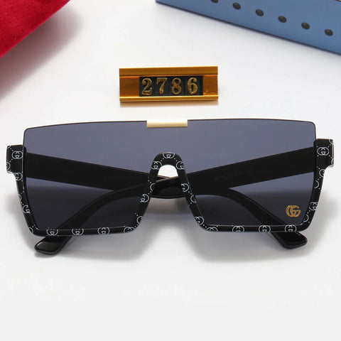 5 Colors One Piece Double G Printed Polarized Sunglasses