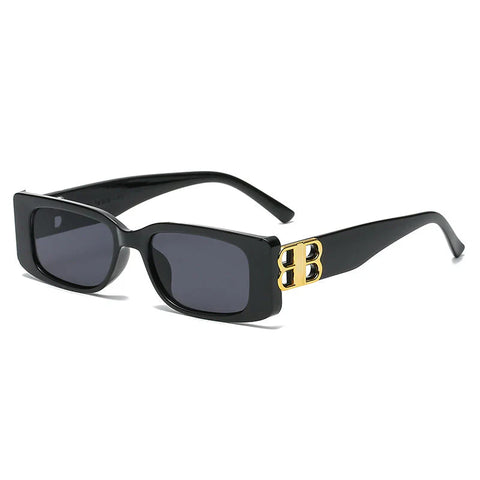 6 color fashion B-shaped small frame square polarized sunglasses