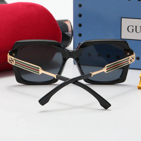 5-color fashion GG printing stripe polarized sunglasses with temples