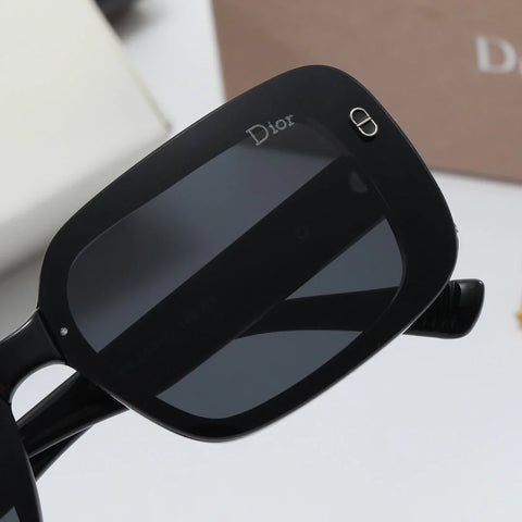 4 colors luxury square CD double circle lens polarized sunglasses