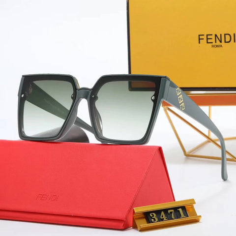 8-color fashion double F letter LOGO temple polarized sunglasses