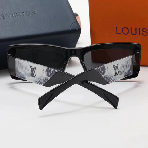 4-color stylish four-leaf clover letter print temple polarized sunglasses