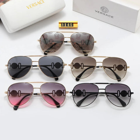 5 Color Fashion Double Layer Frame Elliptical Polarized Sunglasses