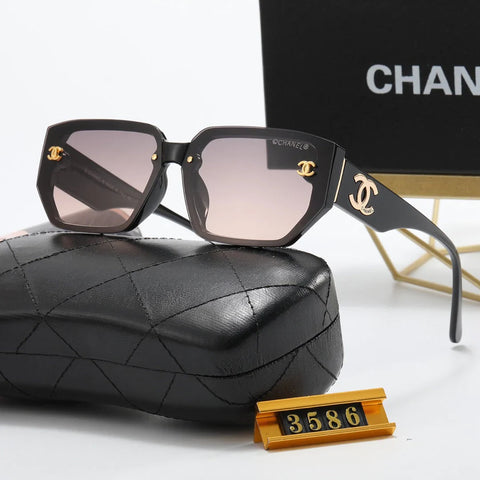 5-Color Fashion CC Letter Temple Polarized Sunglasses