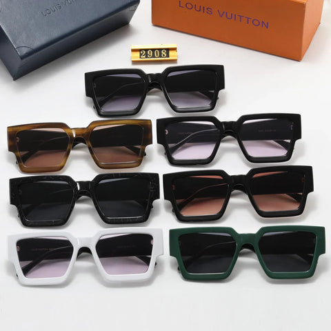 7 Colors Simple Large Letter Polarized Sunglasses